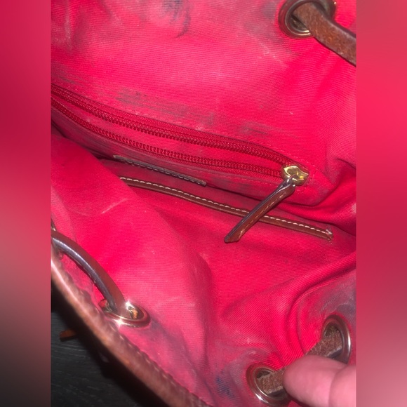 vintage Aimee Pebble Dooney & Bourke leather Bucket shoulder bag - Picture 10 of 12